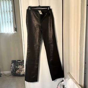 New Super Soft Banana Republic Leather Black Pants